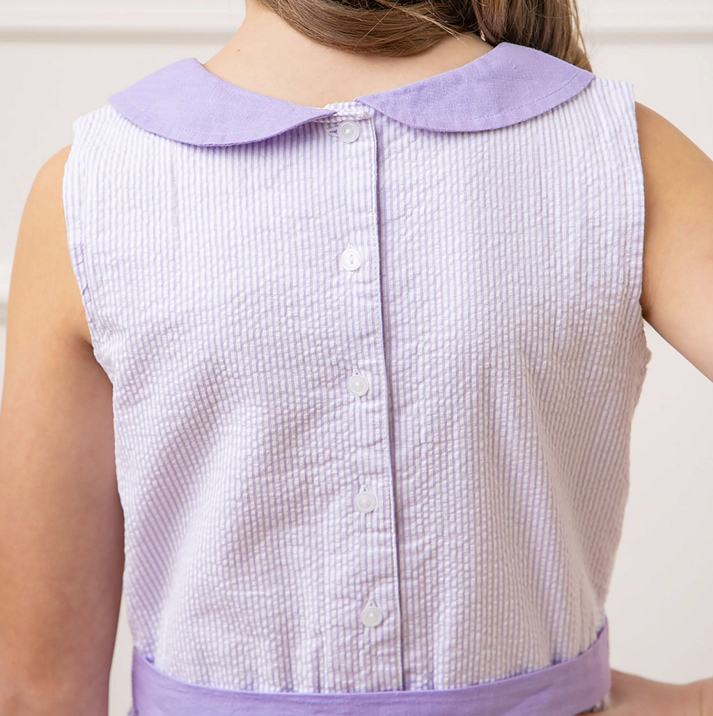 Organic Seersucker Peter Pan Collar Dress