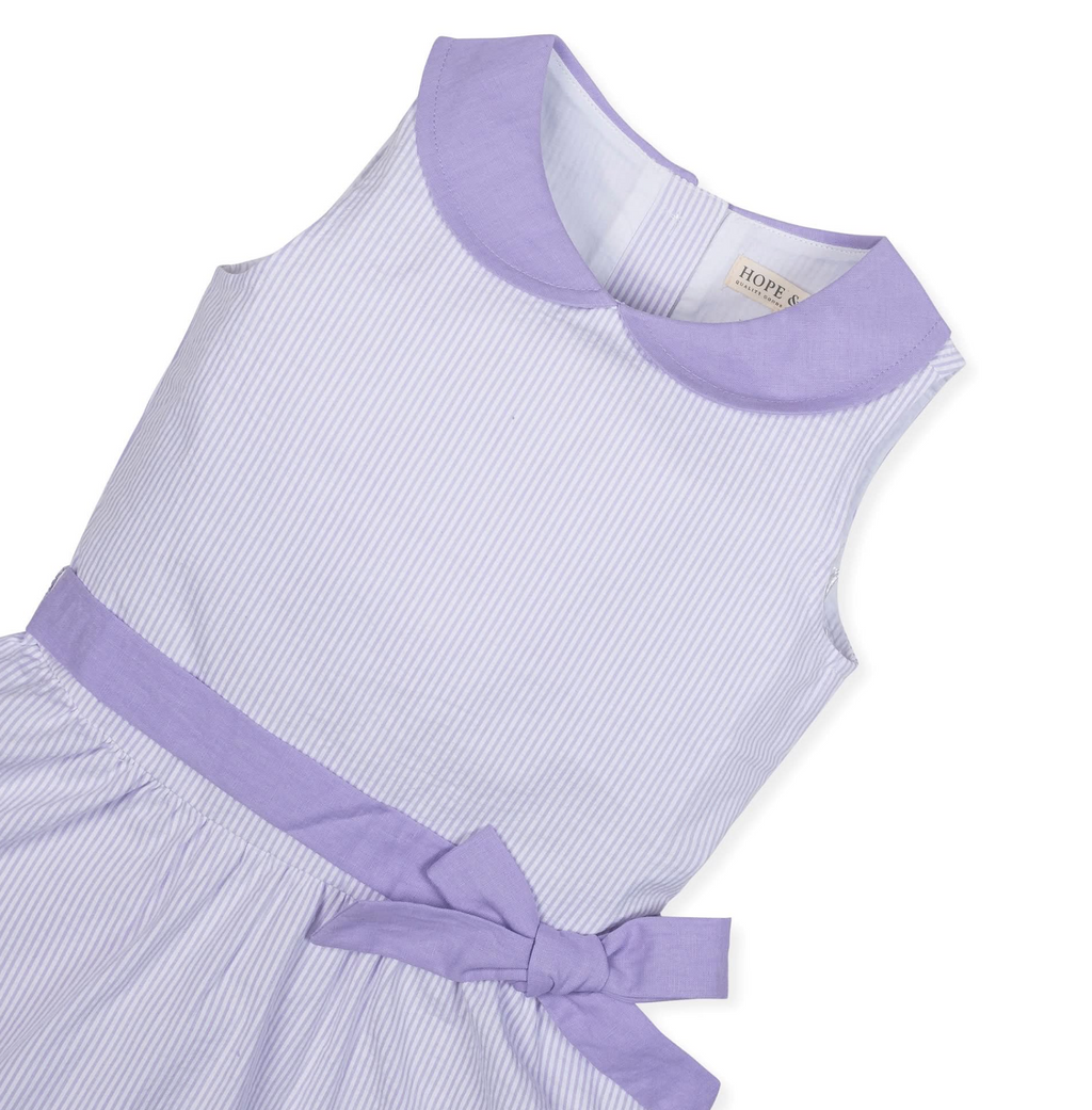 Organic Seersucker Peter Pan Collar Dress