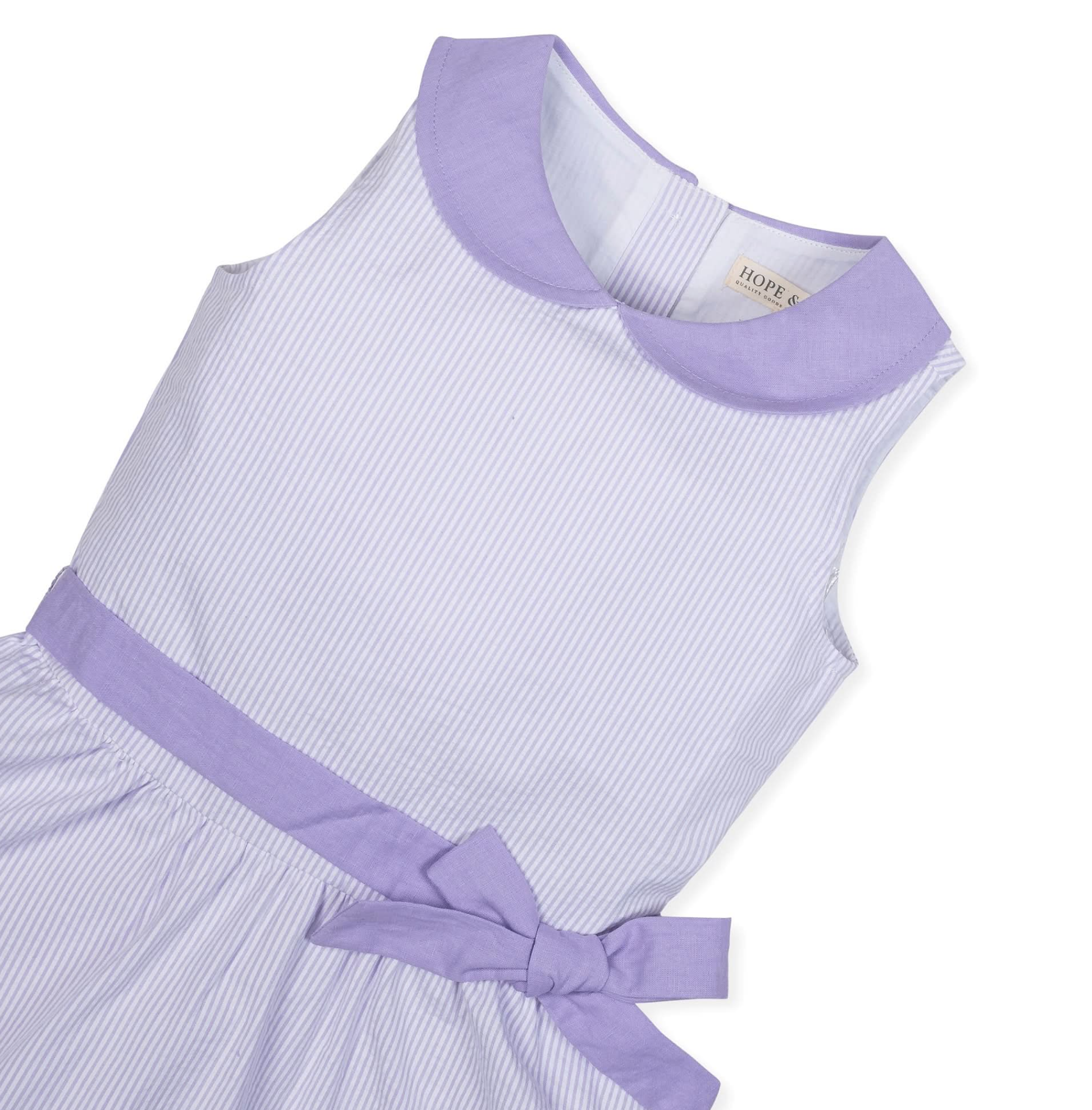 Organic Seersucker Peter Pan Collar Dress