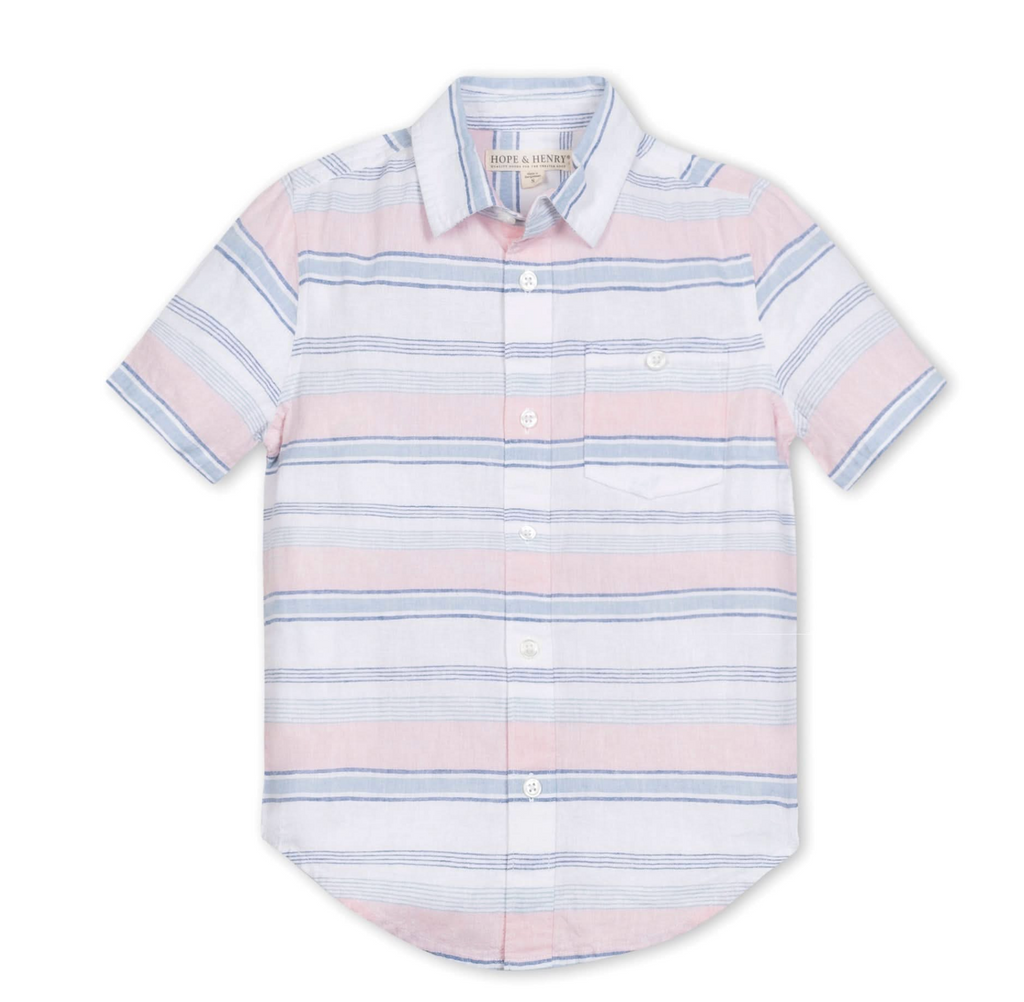 Linen Short Sleeve Button Down Shirt