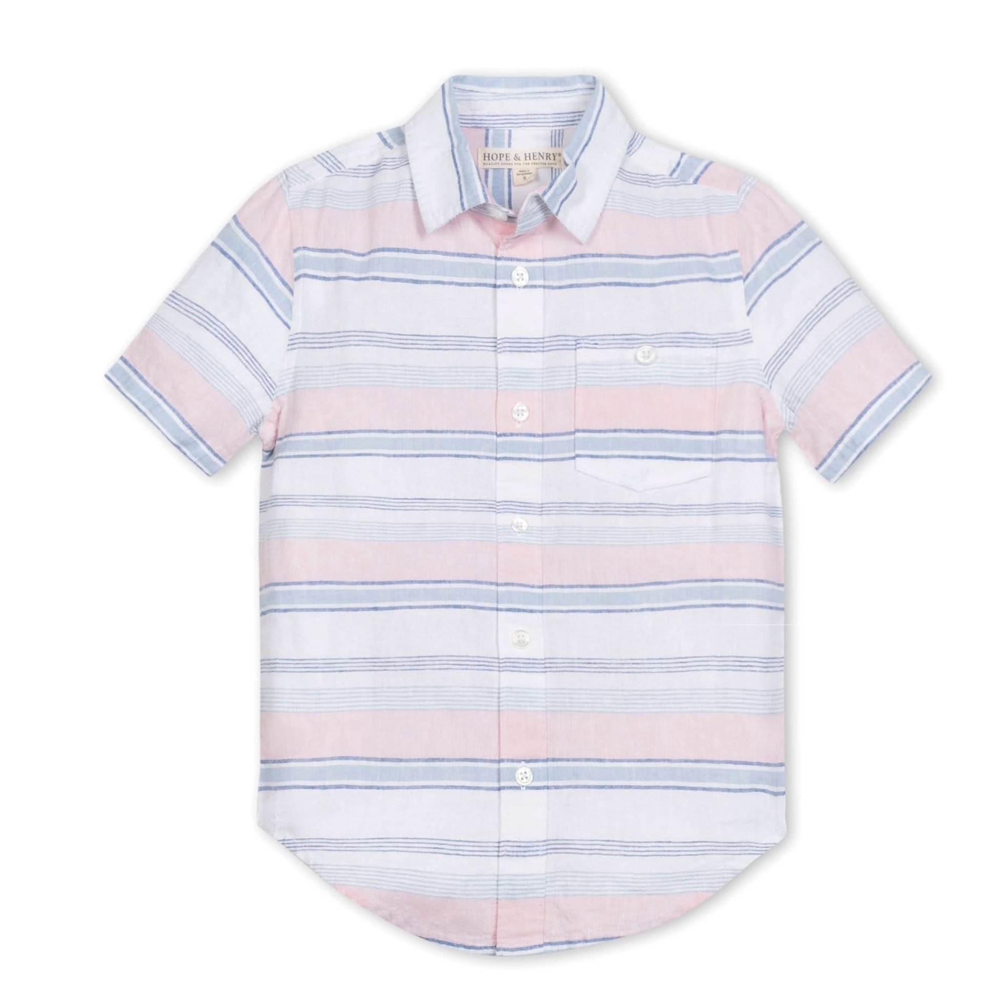 Linen Short Sleeve Button Down Shirt