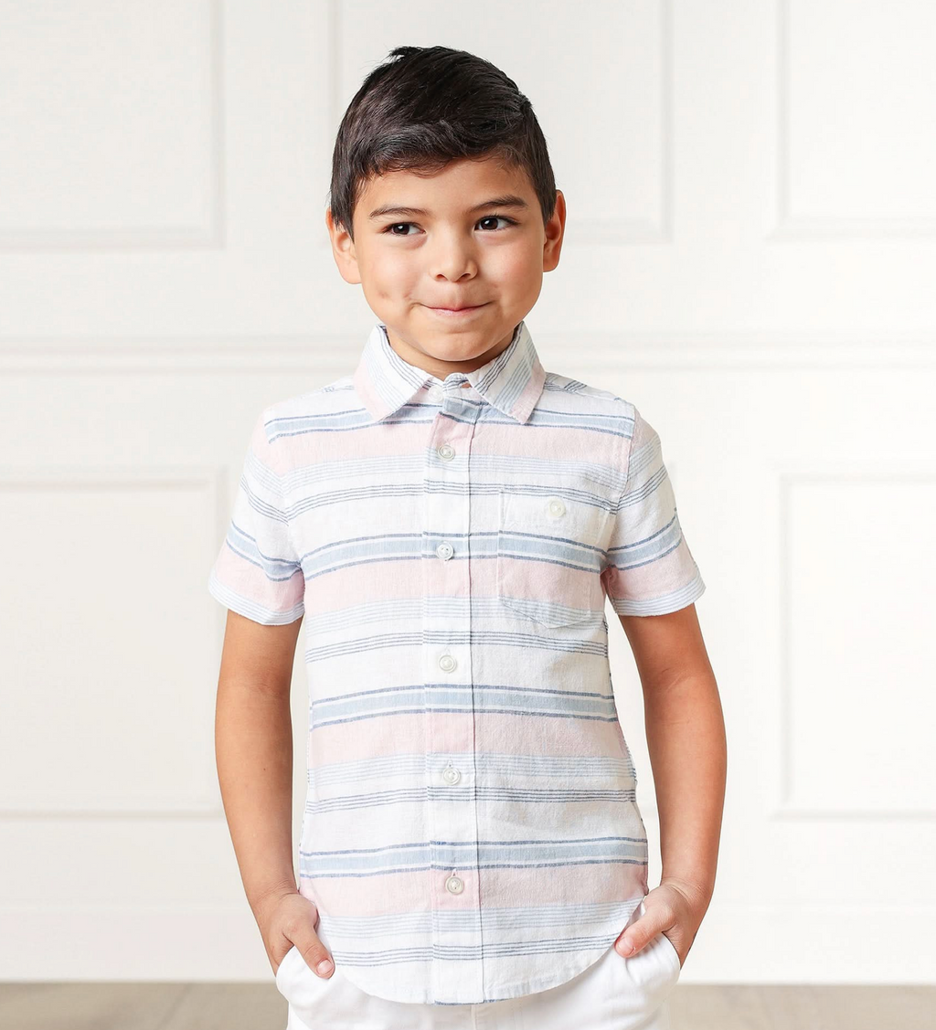 Linen Short Sleeve Button Down Shirt