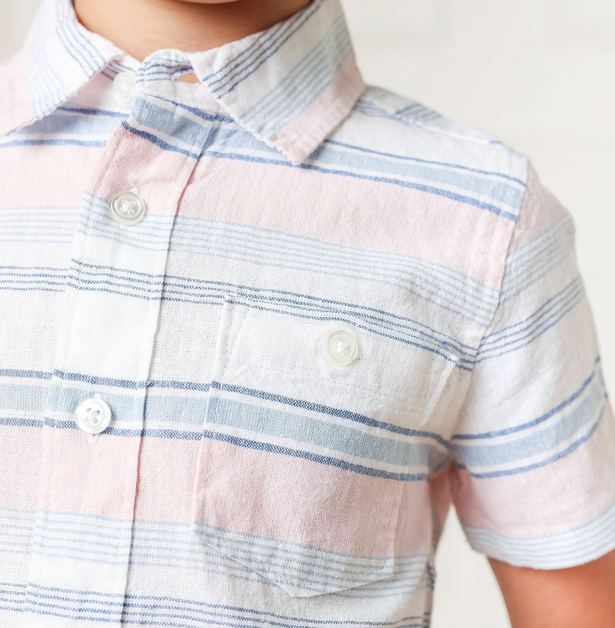 Linen Short Sleeve Button Down Shirt