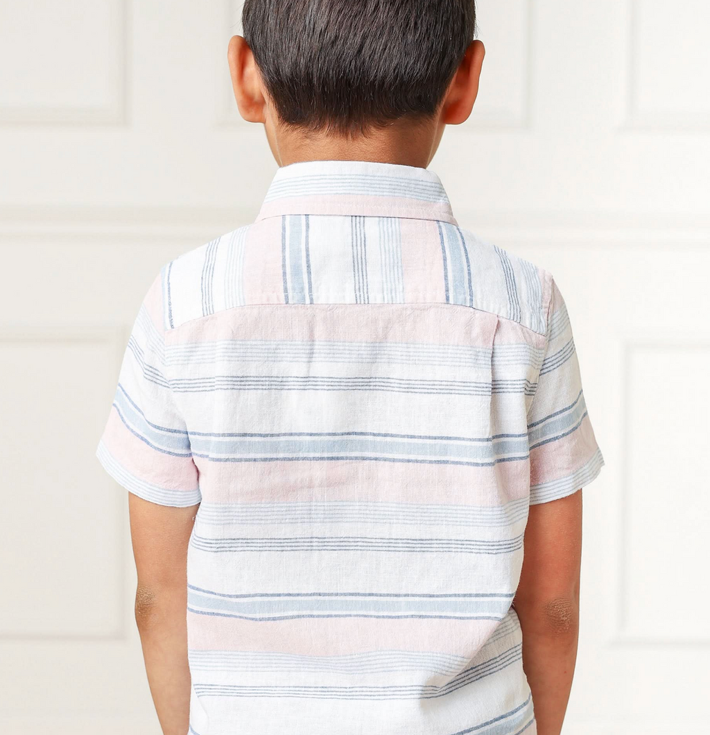 Linen Short Sleeve Button Down Shirt