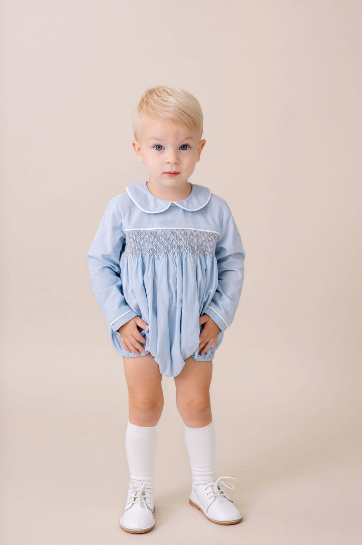 Blue and Khaki Corduroy Bubble
