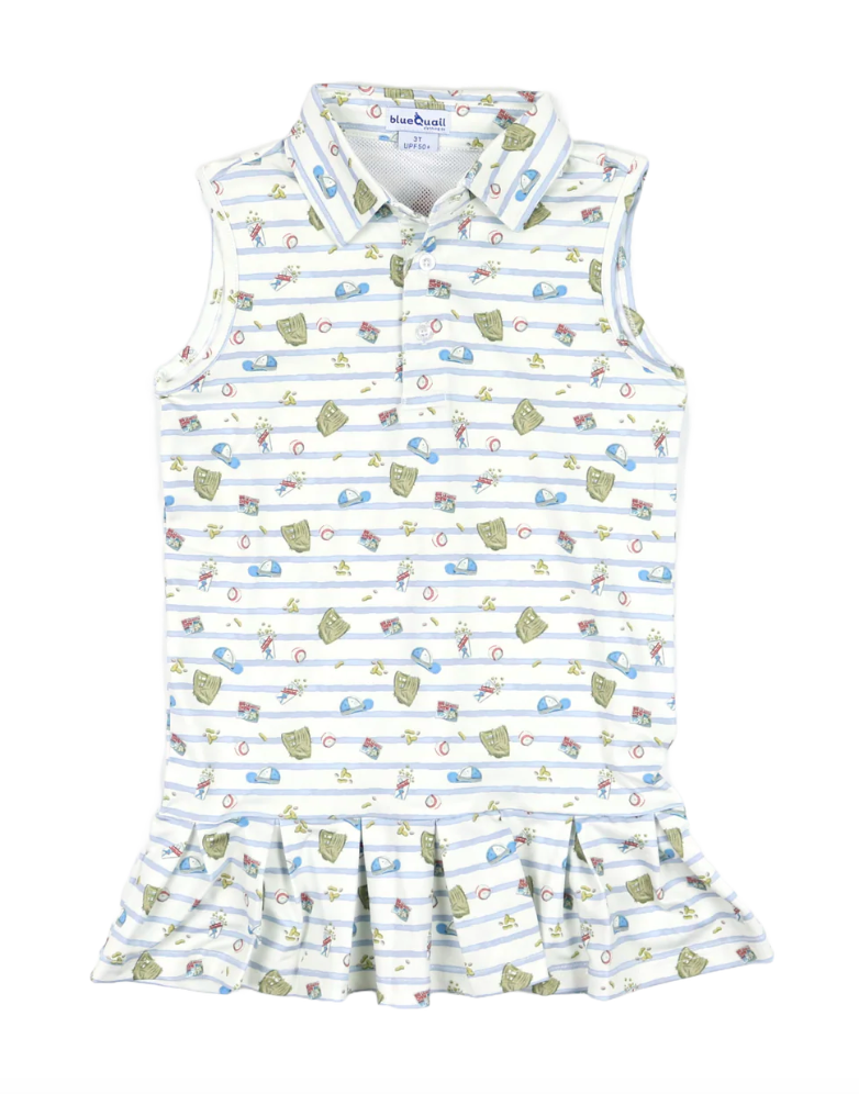 7th Inning Stretch Polo Short Sleeveless Dress