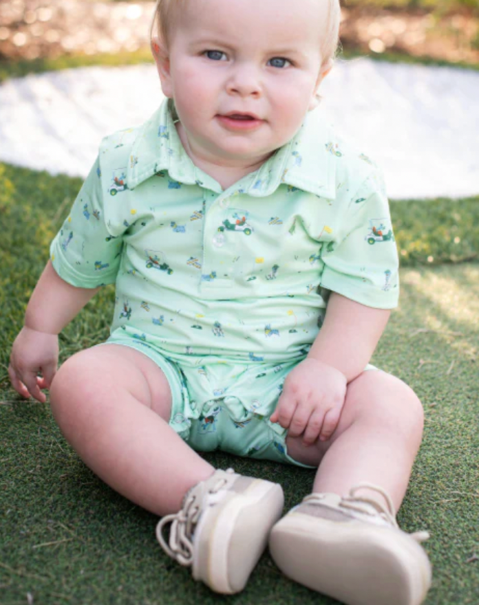 Dogwood Polo Short Sleeve Romper