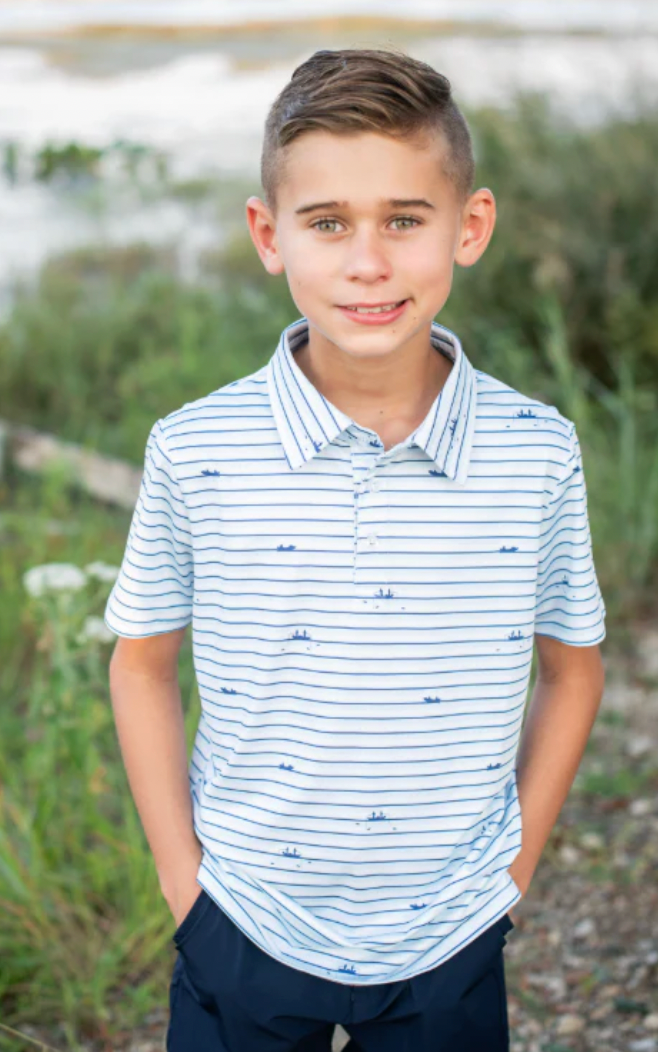 Gone Fishin' Polo Short Sleeve Shirt
