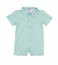 Sherbet Stripe Polo Short Sleeve Romper