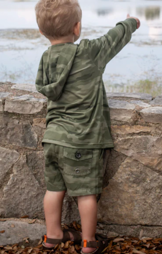 Classic Camo Green Lightweight Performance Hoodie