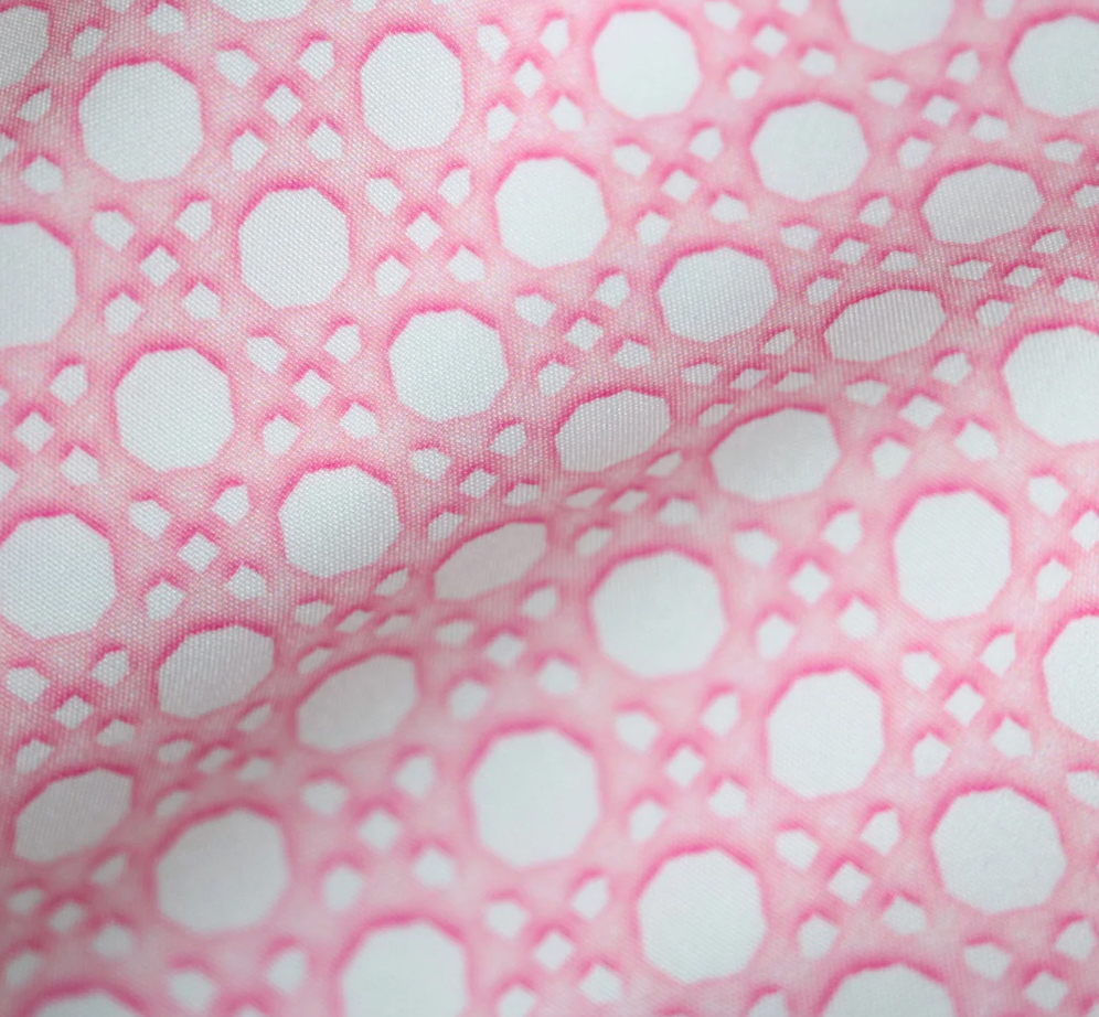 Pink Cane Lattice Girls' Swimsuit