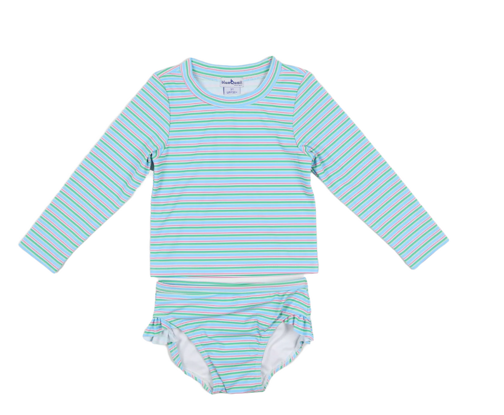Sherbet Stripe Girls' Swimsuit