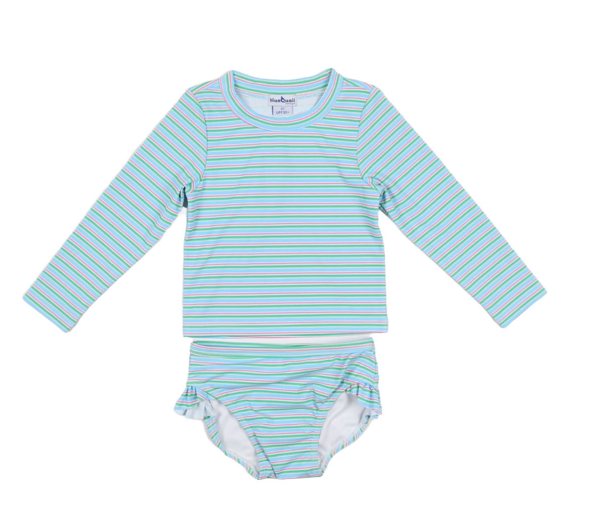 Sherbet Stripe Girls' Swimsuit