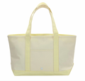 Medium Tote - Coated Canvas Natural With Gingham Buttercup Trim