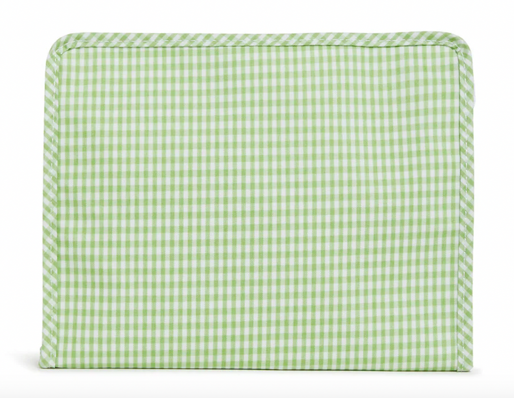 Roadie Large Zip Pouch - Gingham Leaf2