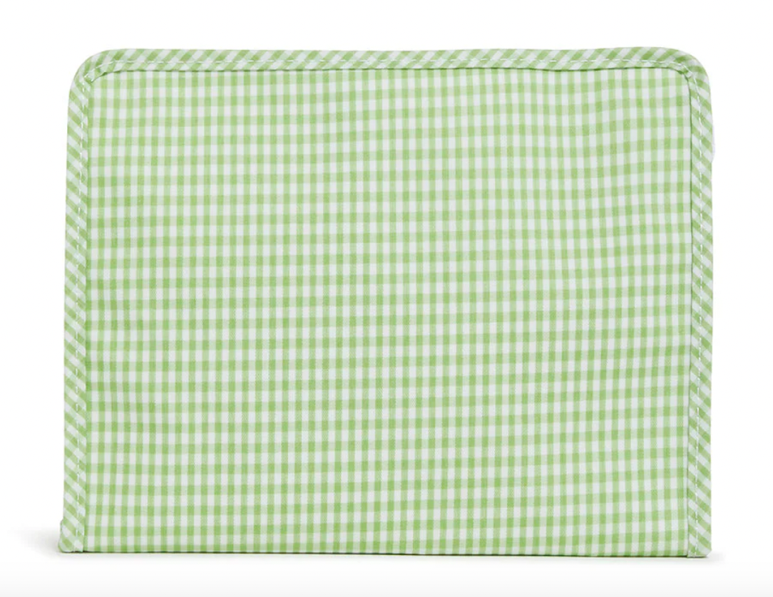 Roadie Large Zip Pouch - Gingham Leaf2