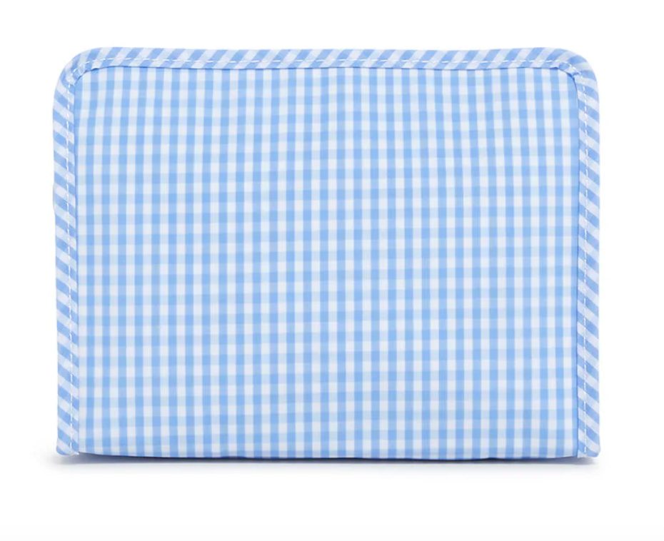 Roadie Medium Zip Pouch - Gingham Sky