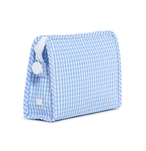 Roadie Medium Zip Pouch - Gingham Sky