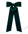 Tiny Velvet Bowtie with Plain Wrap and Streamer Tails