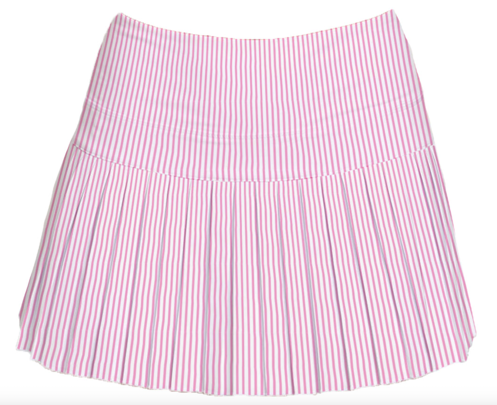 Pink Striped mini pleat skort