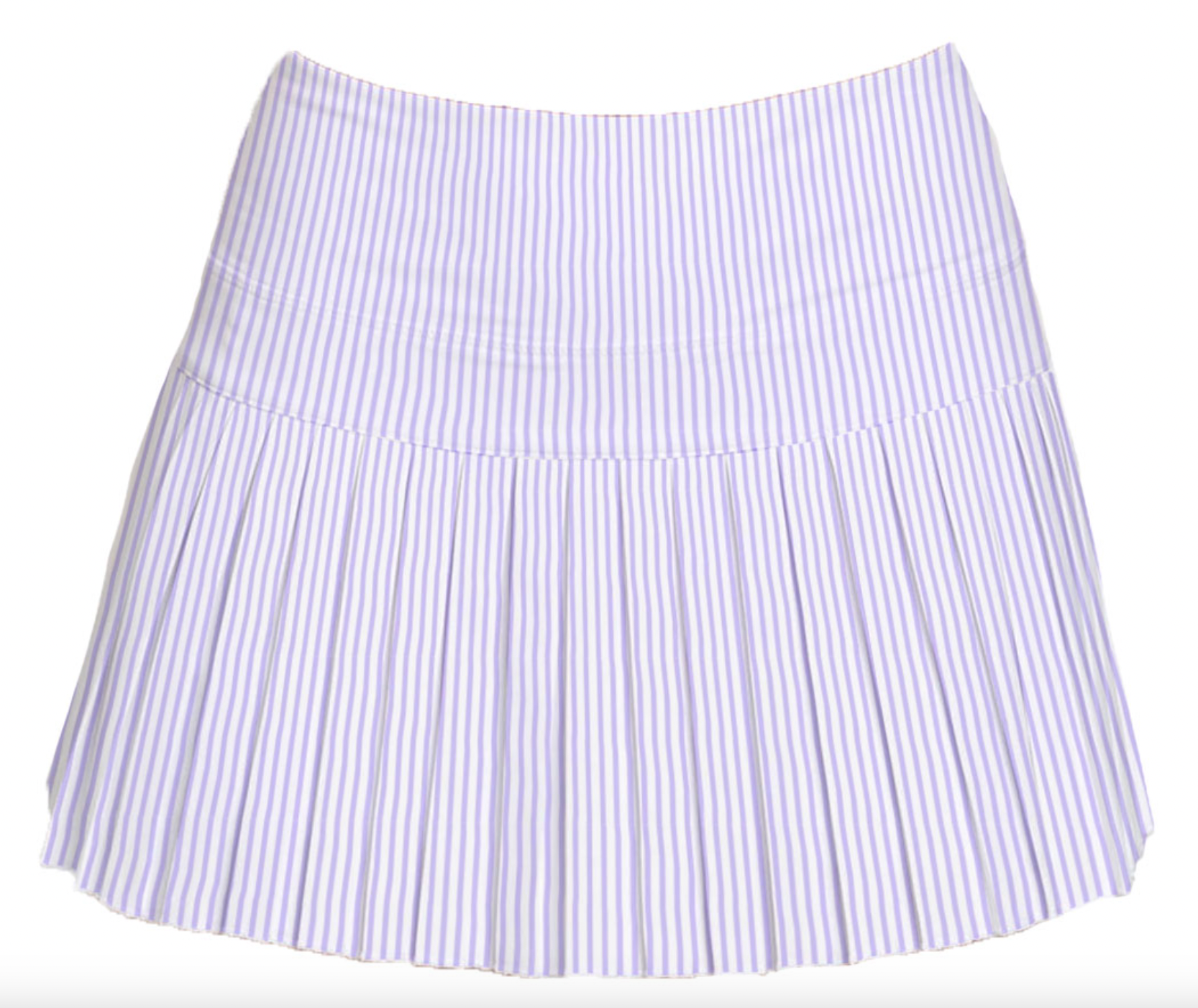Lavender Striped Mini Pleat Skort