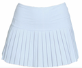 Light Blue Striped Mini Pleat Skort