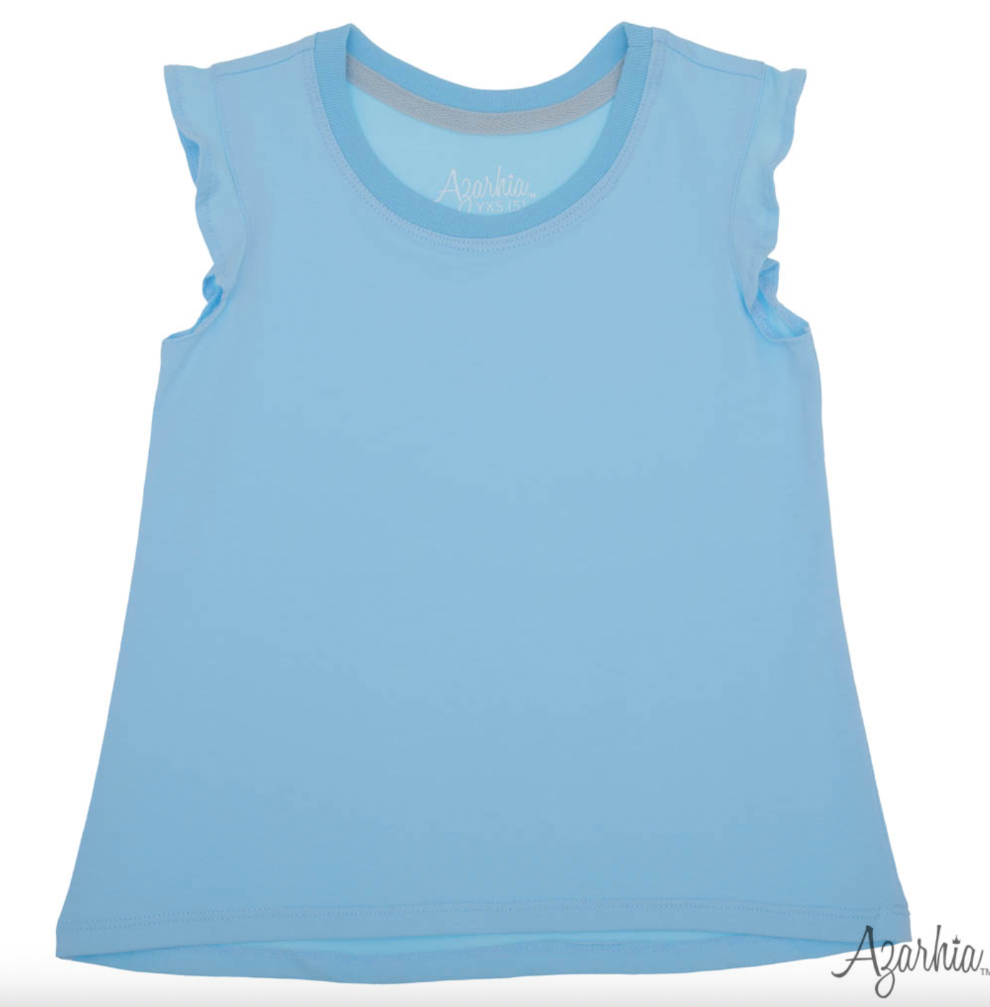 Light Blue Ruffle Shirt