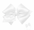 Small King French Satin Girls Hair Bow (Knot Wrap)