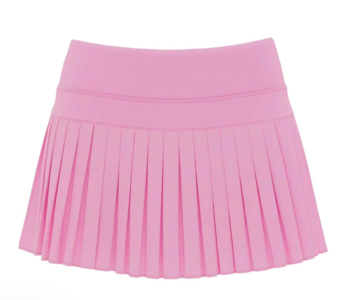 Solid Pink Mini Pleated Skort
