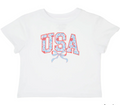 American Floral USA White Boxy Tee