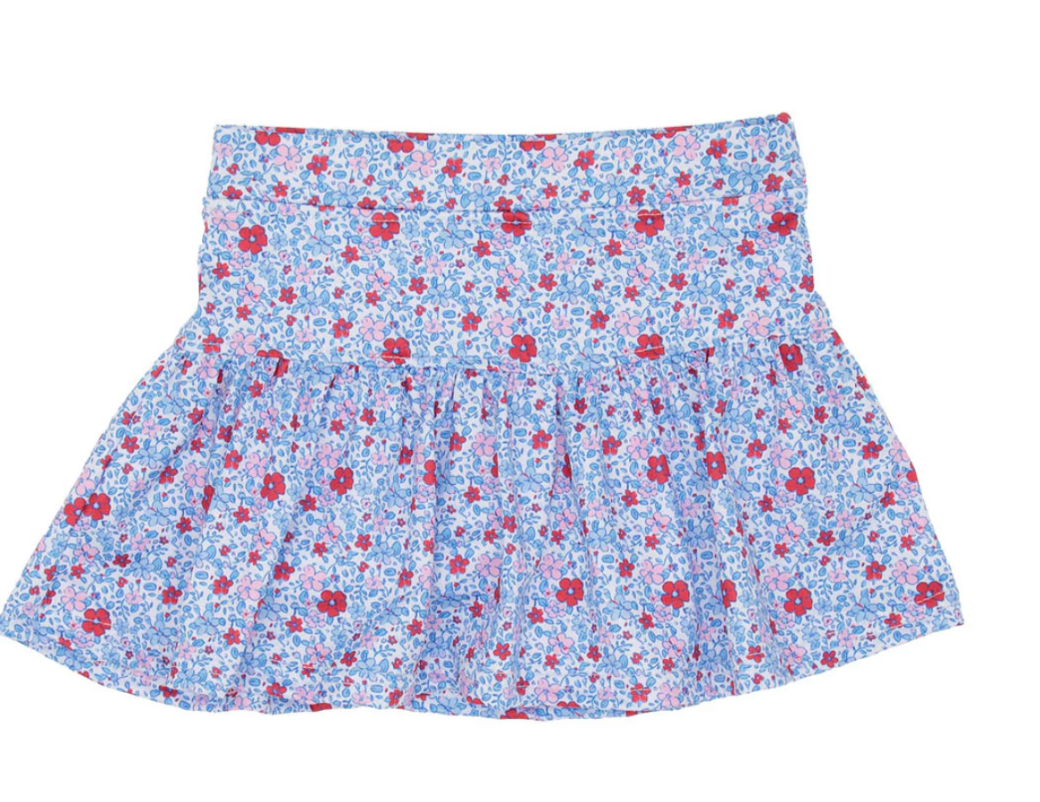 American Floral Gathered Skort