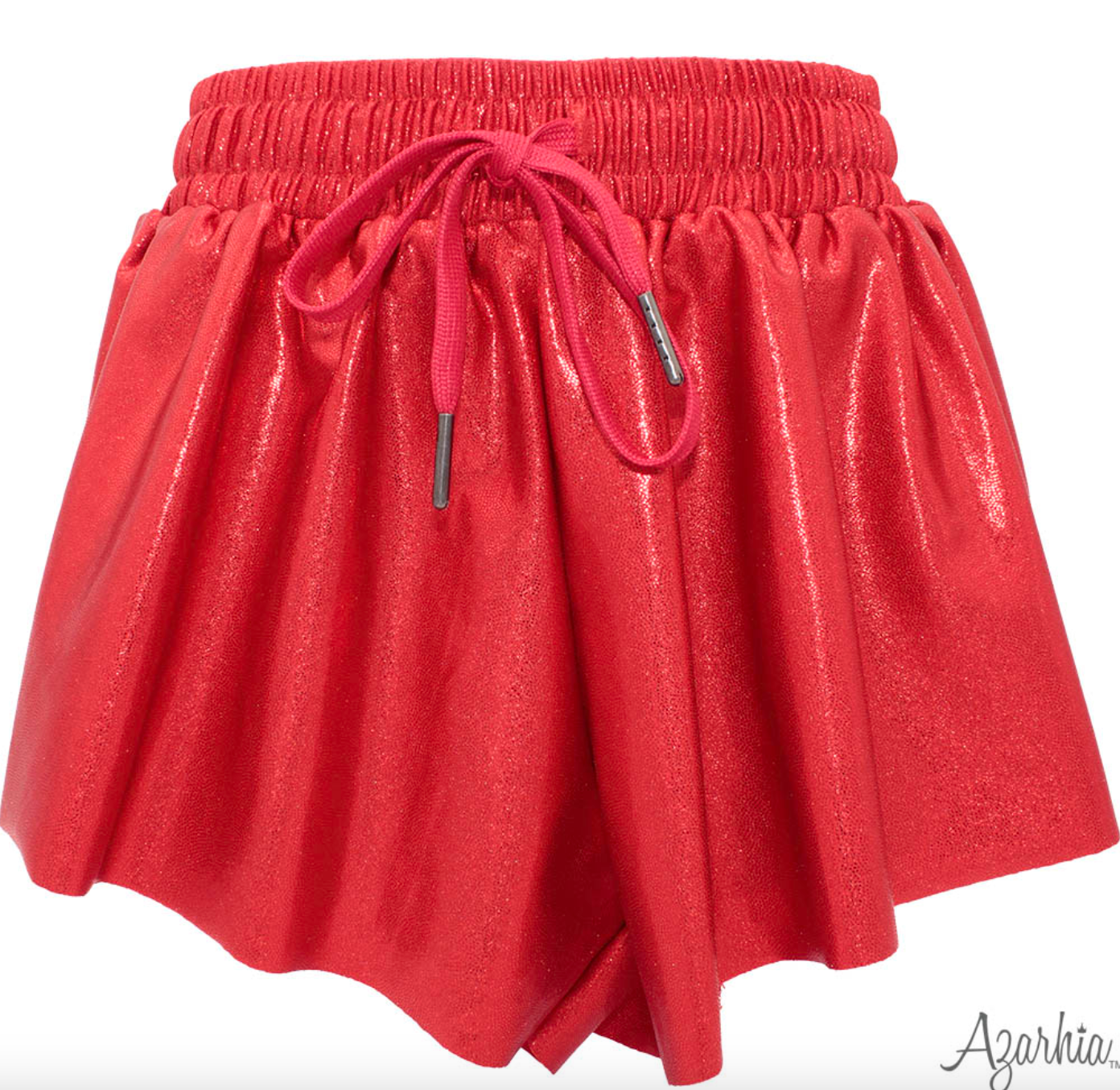 Red Shimmer Butterfly Shorts
