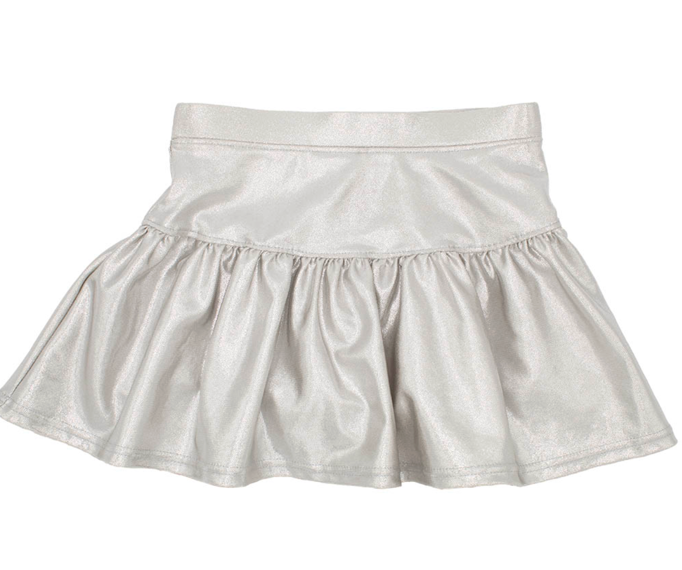 Silver Shimmer Gathered Skort