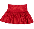 Red Shimmer Gathered Skort
