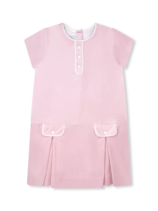 Harriet Dress - Petite Pink Velvet