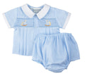 Preemie Rocking Horse Smocked Diaper Set