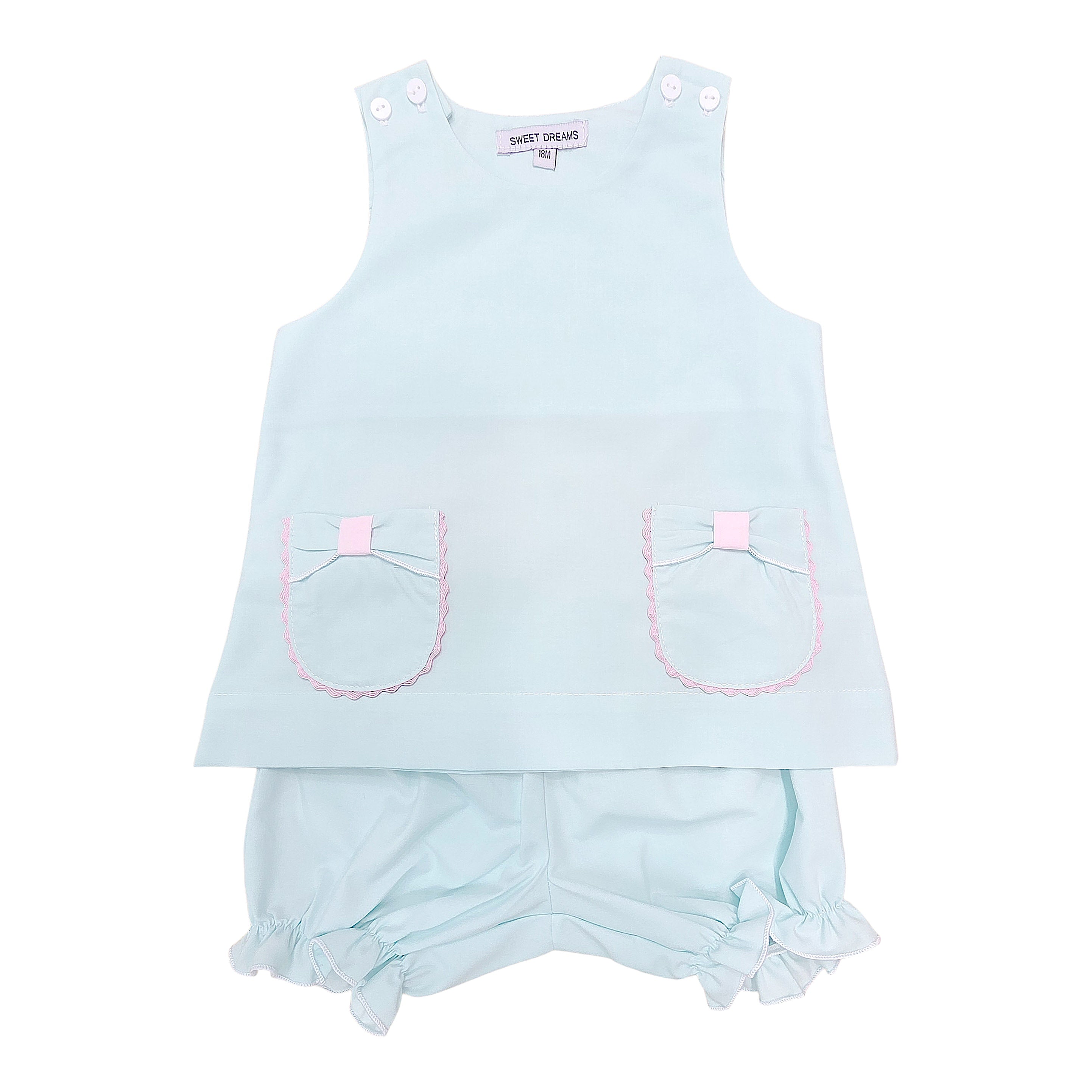 Bow Pocket Sleeveless bloomer set
