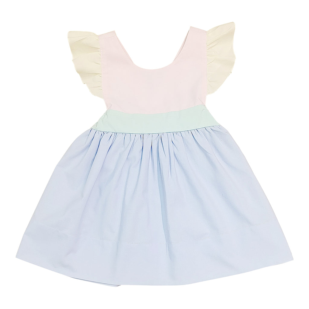 Bow Back Color Block Dress