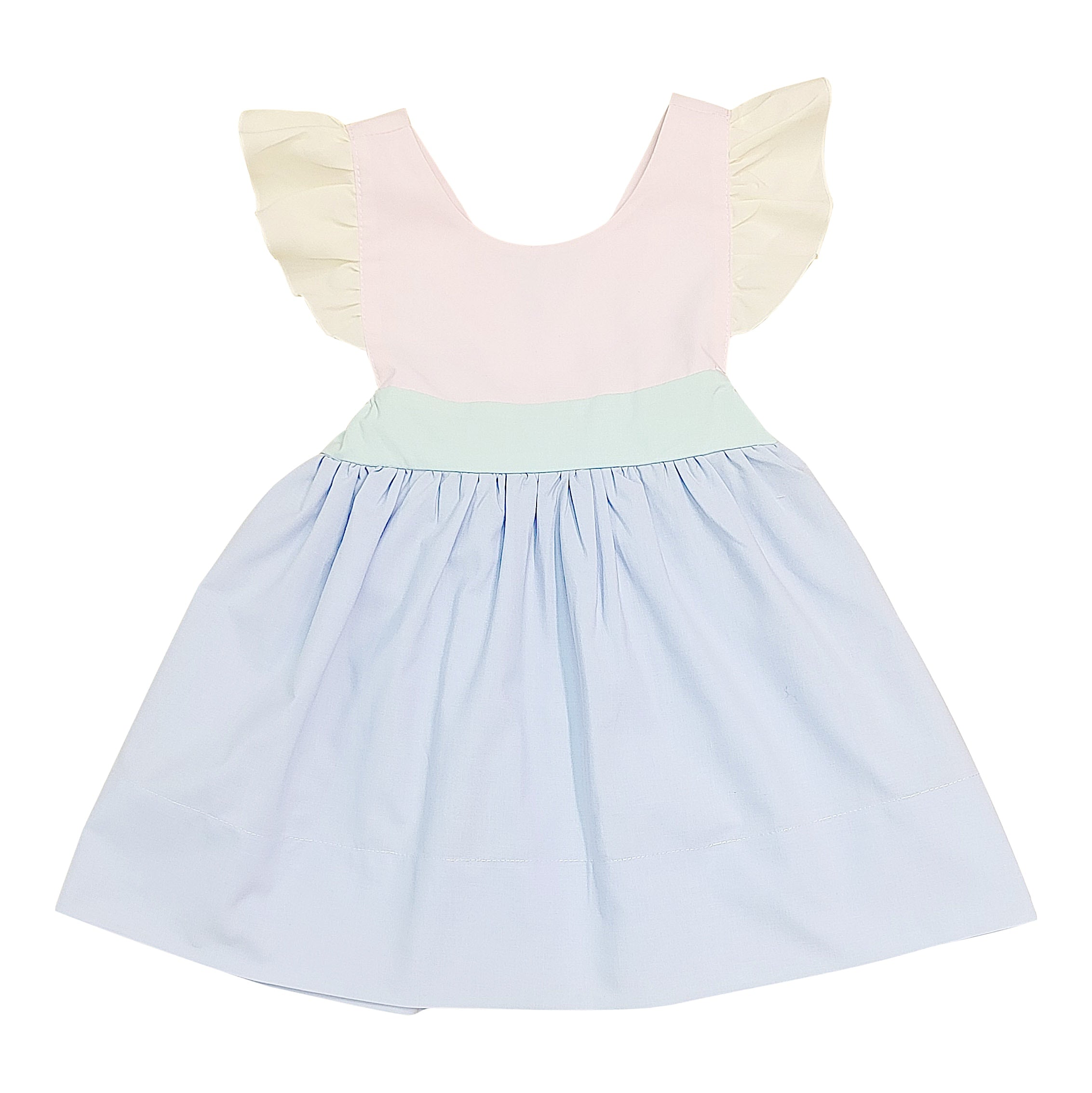 Bow Back Color Block Dress