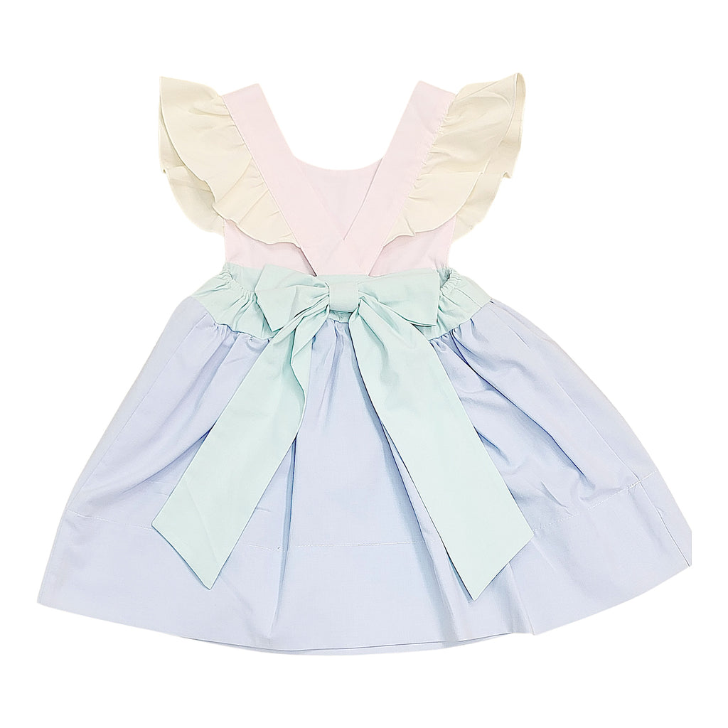 Bow Back Color Block Dress