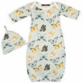 Butterfly Bamboo Newborn Gown & Hat Set