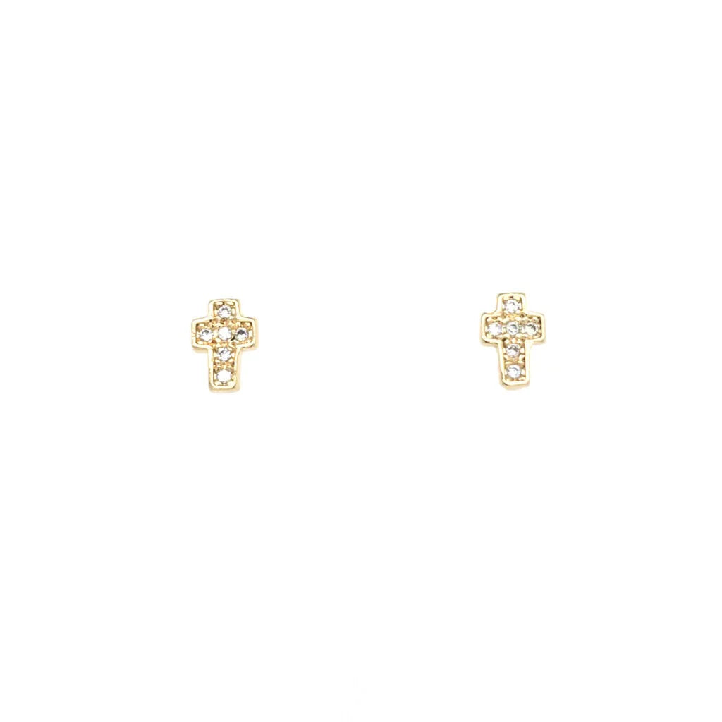 CZ Cross Earring