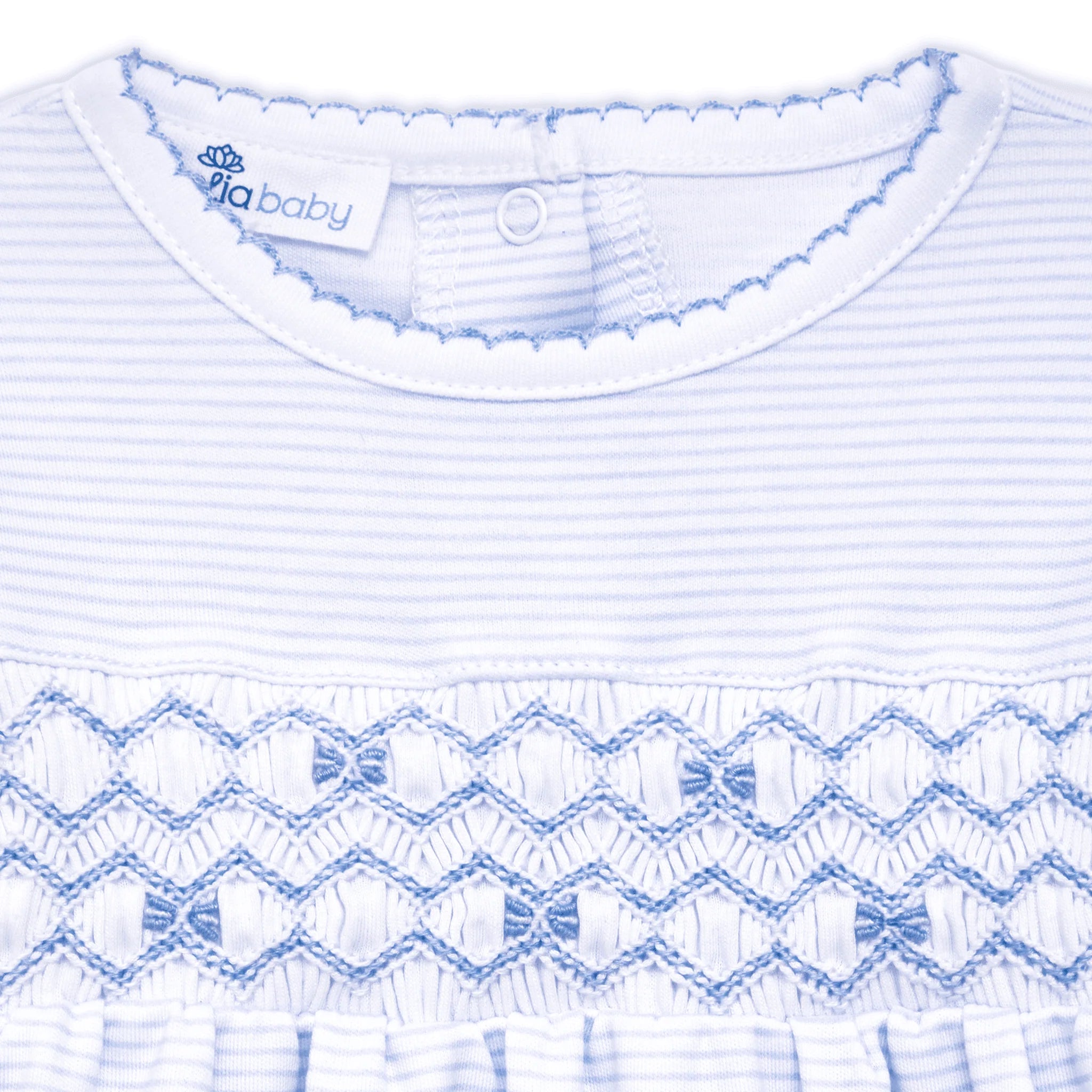 Jacob Smocked Bubble - Light Blue