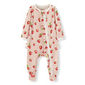 Strawberry Organic Cotton Ruffle Footed Romper