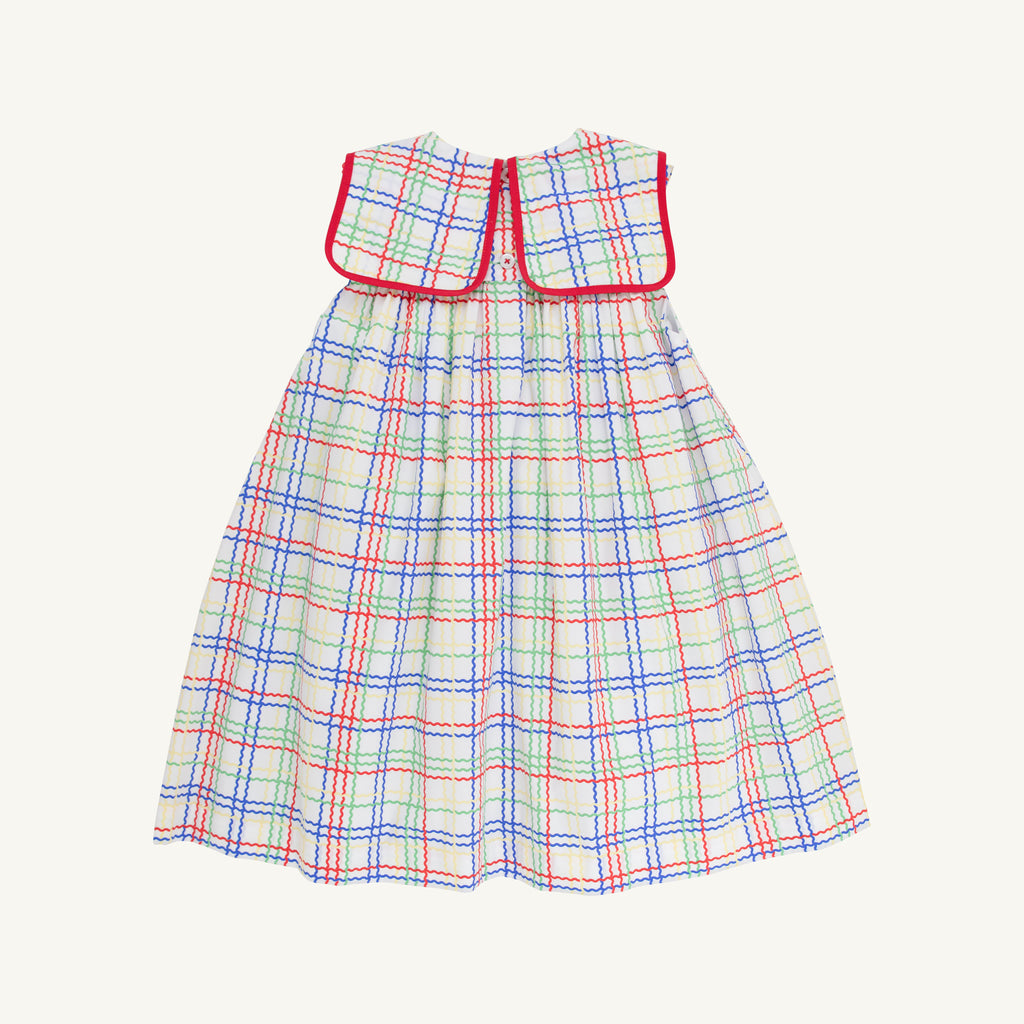 Sleeveless Stewart's Square Collar Dress