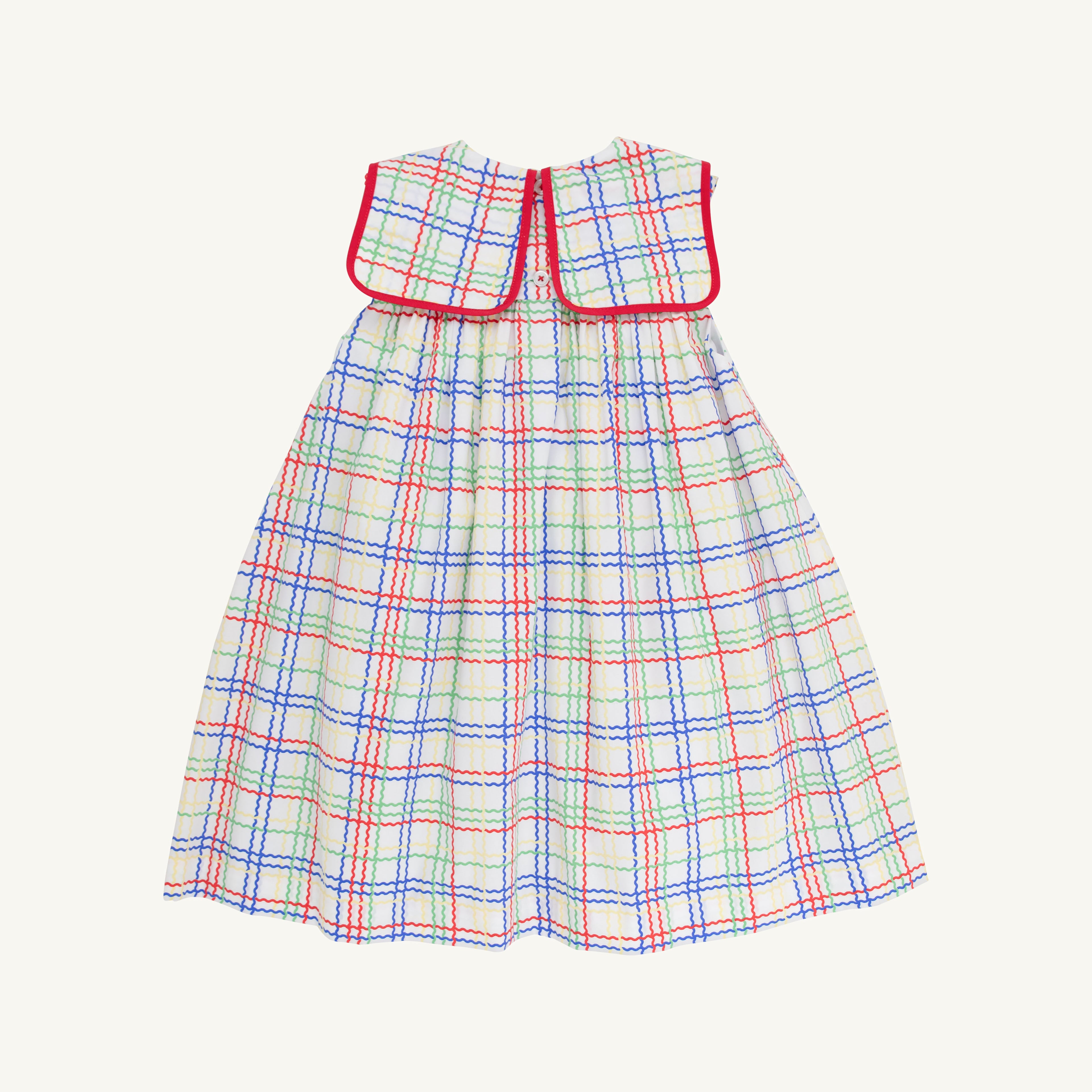 Sleeveless Stewart's Square Collar Dress