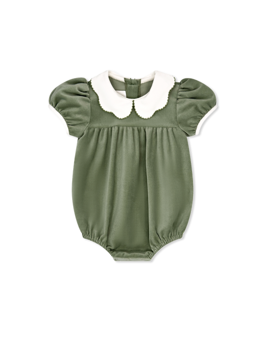 Leyland Green Velvet Girl's Bubble