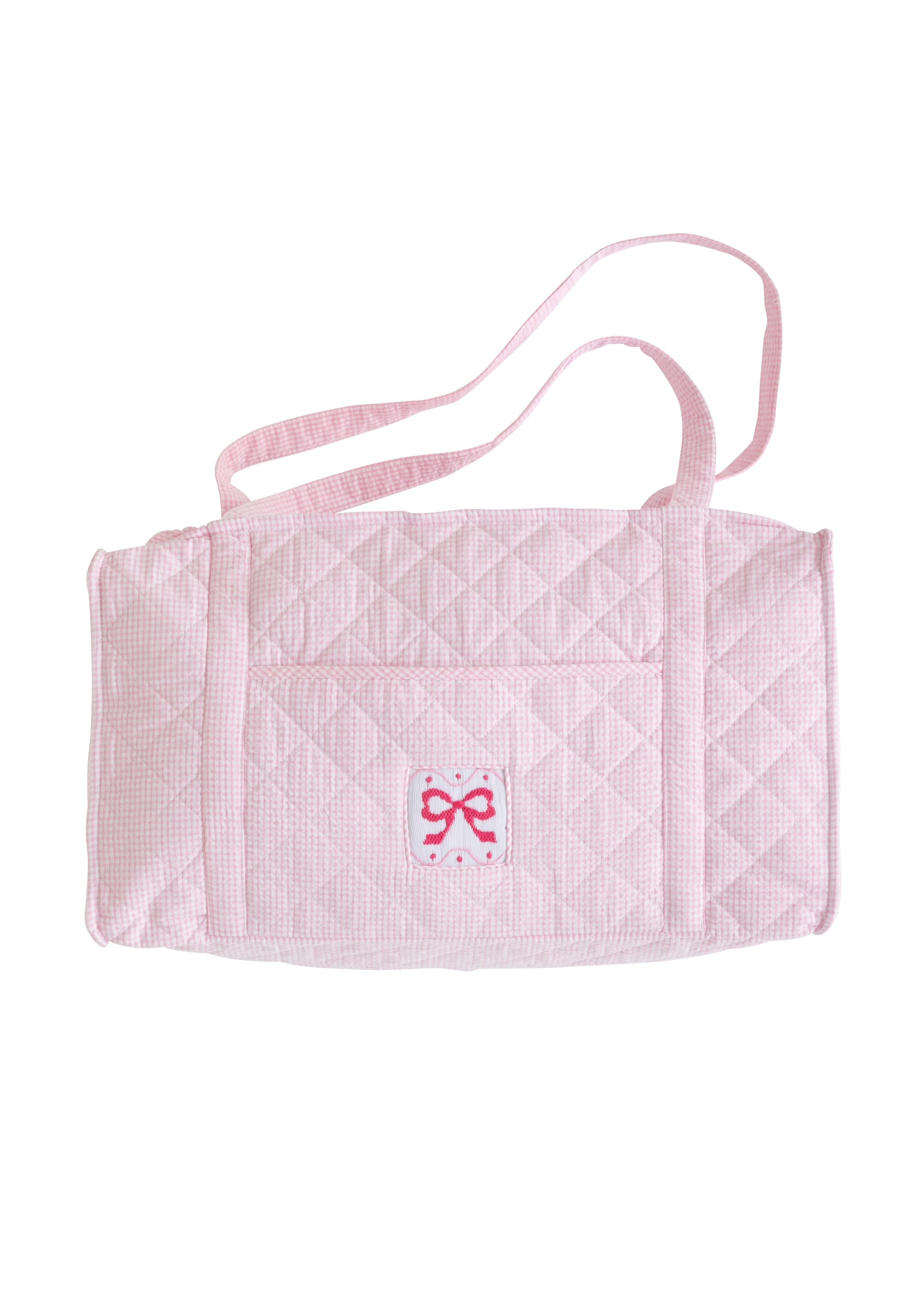 Quilted Duffle - Pink Bow
