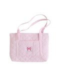 Quilted Tote - Pink Bow