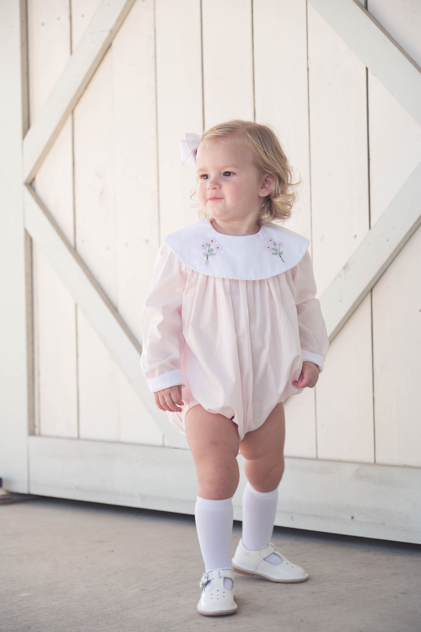 Blessings Pink Batiste with Flowers Girl’s Bubble